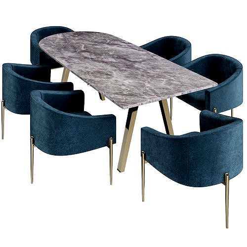 Marseille Dining Table 3d model
