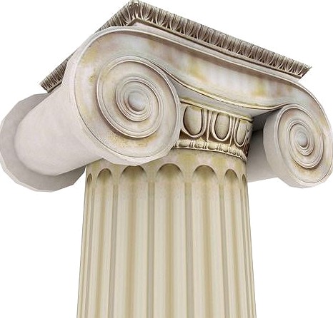 Roman Ionic Piller Low Poly