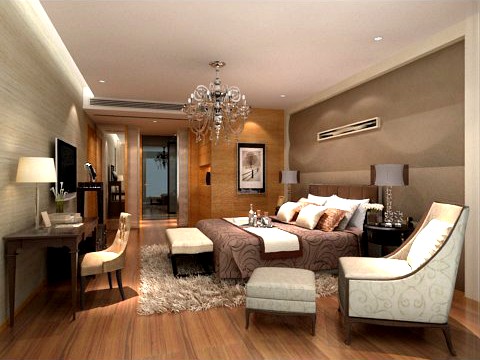 Photorealistic Bedroom 0011 3D Model