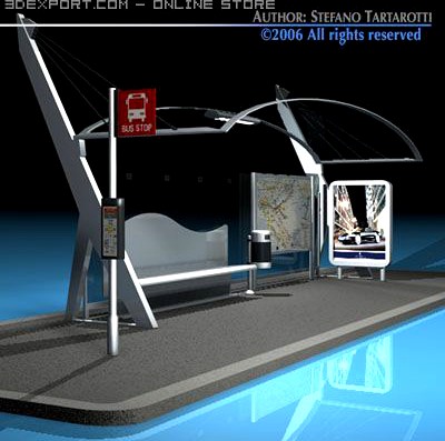 Bus stop3 3D Model