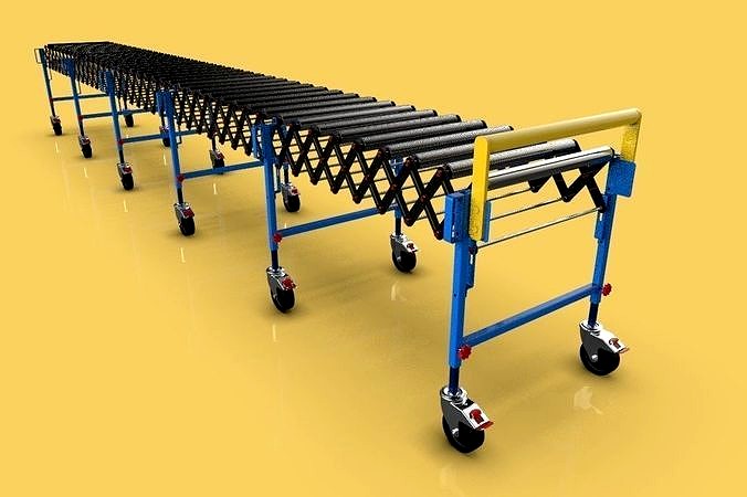 EXPANDABLE FLEXIBLE SCISSOR ROLLER CONVEYOR