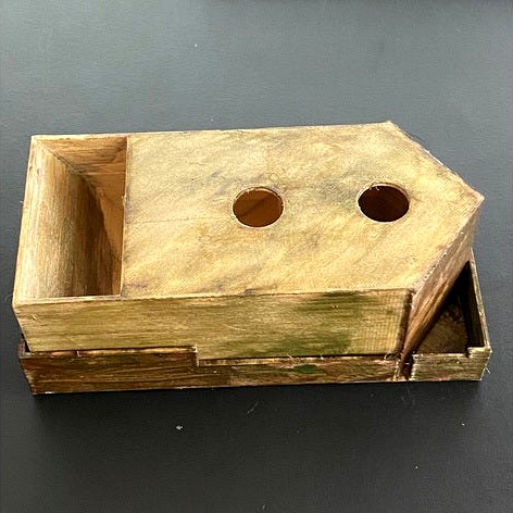 Collapsible Wingspan board game bird-feeder dice tower