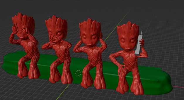 four wise groot cellphone request