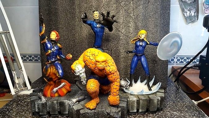 Fantastic four complete diorama | 3D