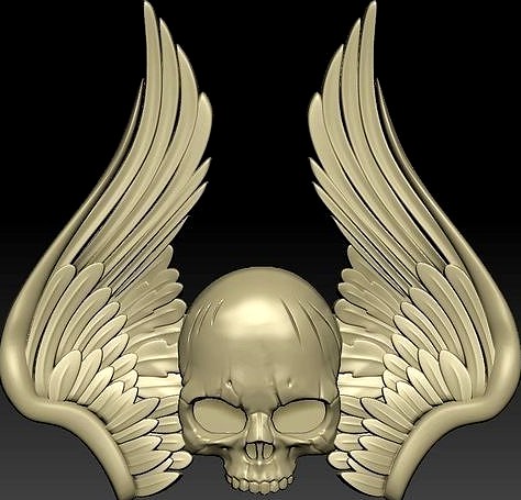 skull with wings | 3D