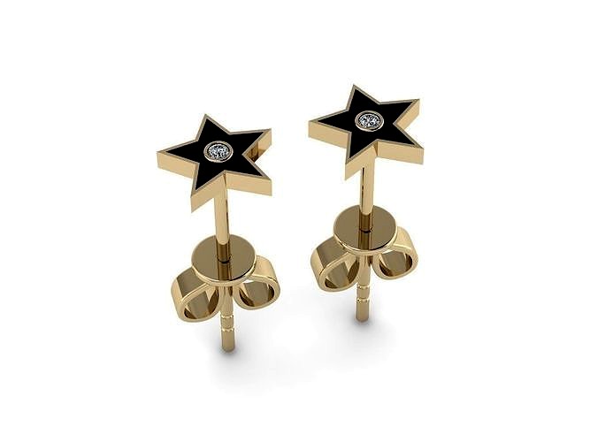 Jewelry Enamel Earrings  | 3D