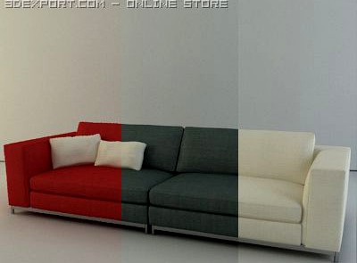 Italian designer sofa 3D Model