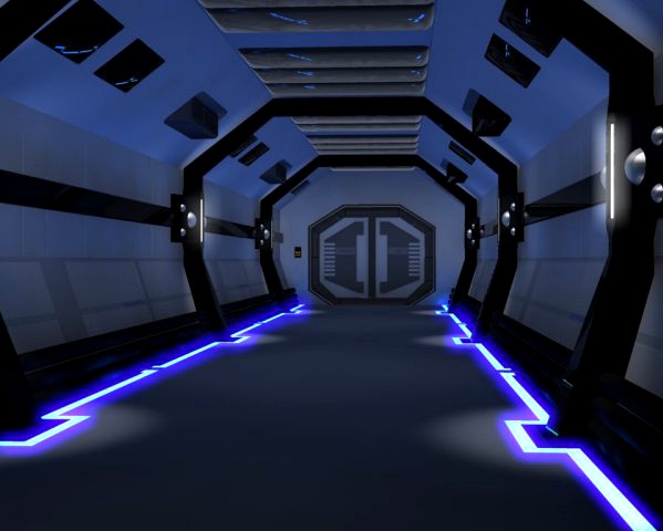Scifi corridor 3D Model