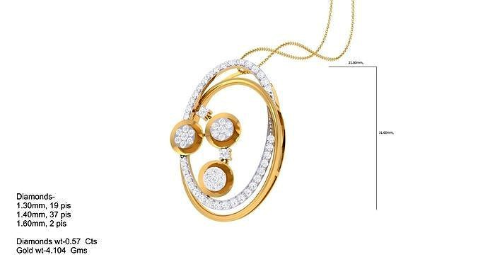 Italian pendant set pendant with | 3D