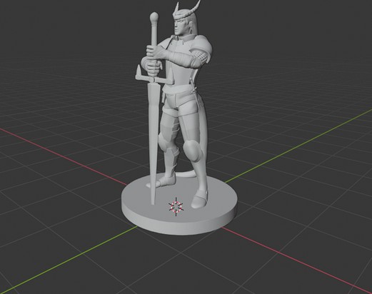 Tiefling Paladin holding Greatsword