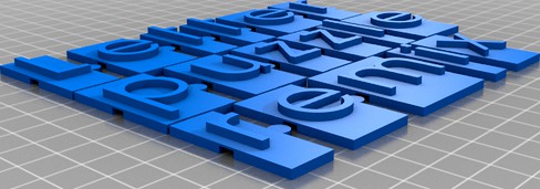 Script letter puzzle