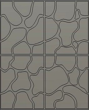 True Tiles Cobblestone texture Open Lock 3d model