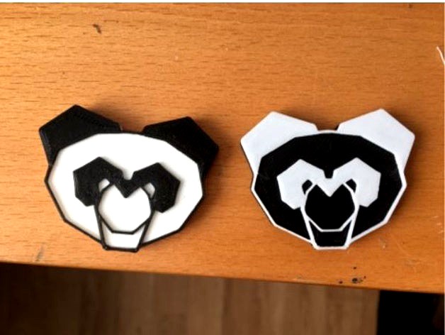 Panda magnet bicolor