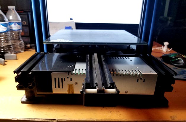 A10M Ender 3 / Pro Front power supply mount (Hole/Flush Remix)