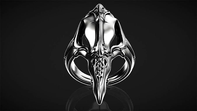 Biomechanical Skull Ring Plague Doctor | 3D