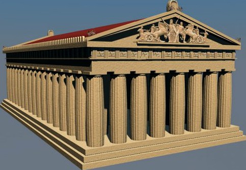 Parthenon Greek Ancient temple 3D Model