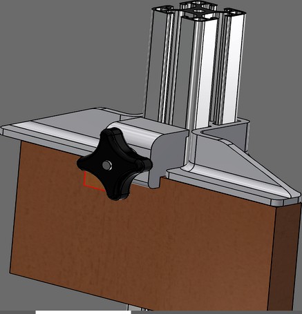 rectangular board clamp for industrial profiles