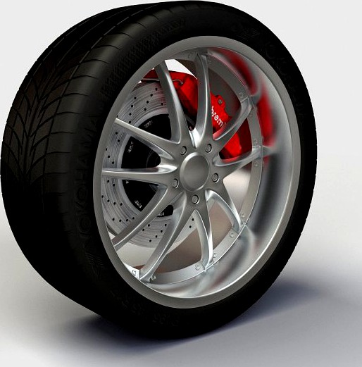 Wheel ZNA 427 rim and tire 3D Model