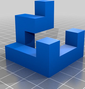 Interlocking Puzzle Cube #2 with split pieces