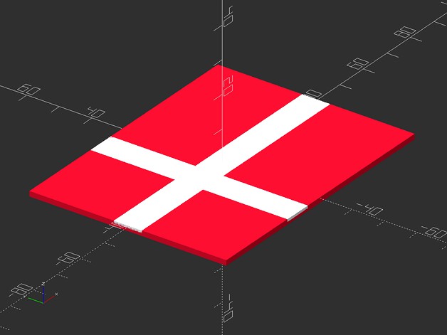 Scandinavian flag - Single extruder