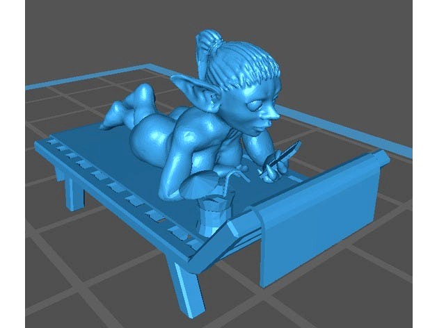 Goblin Girl sunbathing