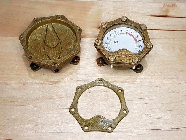 Steampunk Pointer Meter Manometer