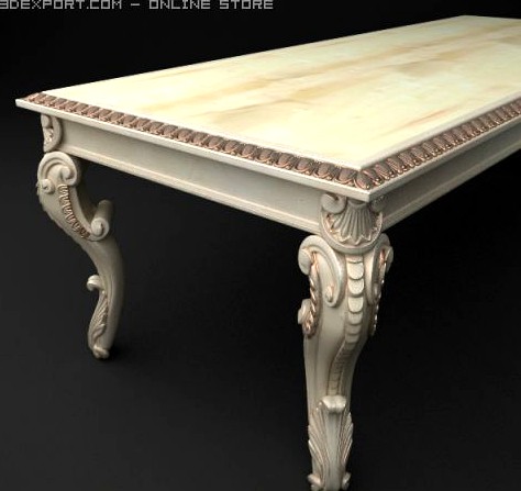 Baroque Table 3D Model