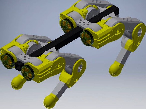 Quadruped with 3D cycloidal Gearboxes