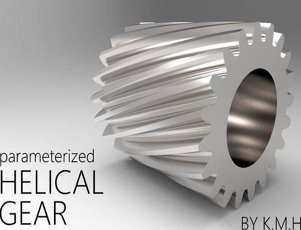 Helical external gear