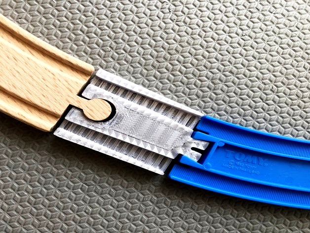 plarail track to wooden track