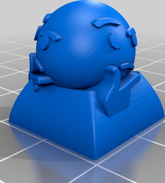 Thinking emoji DSA keycap