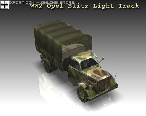 WW2 Opel Blitz Light Track 3D Model