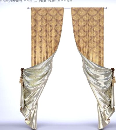 Classical Curtains  2 3D Model