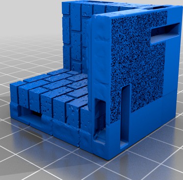 Dungeon Tile: Cobblestone Corner Wall #1