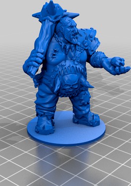 Ogre Mercenary with tree supports