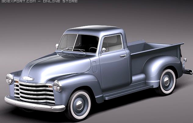 Chevrolet Pickup 1950 classic pickup 3D Model