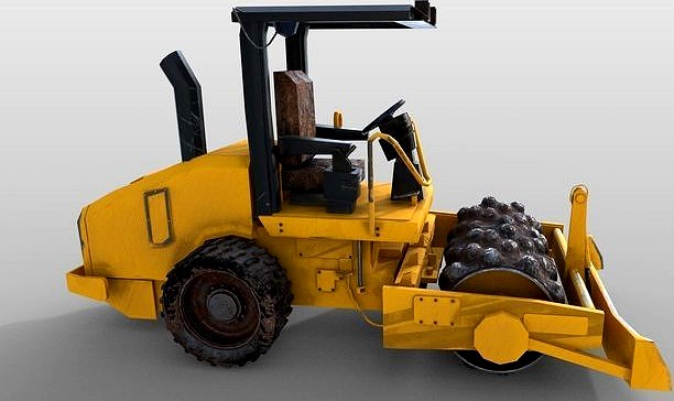 Vibratory soil compactor PBR Low poly