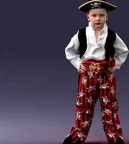 Pirate costume 1121 3D Print Ready | 3D
