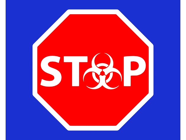 STOP BIOHAZARD, sign