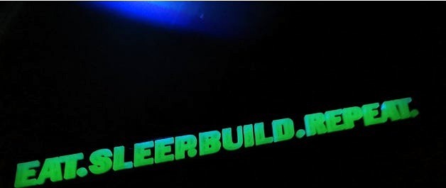 EAT.SLEEP.BUILD.REPEAT. Name Plate