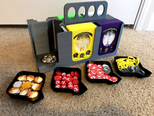 Keyforge Decks and Tokens Holder/Caddy