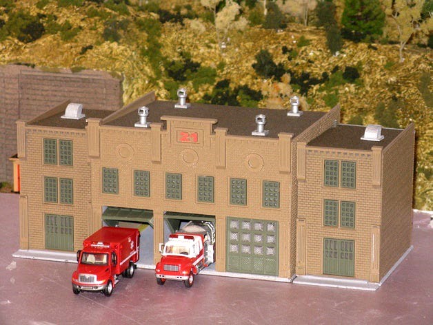 HO Scale Fire Station