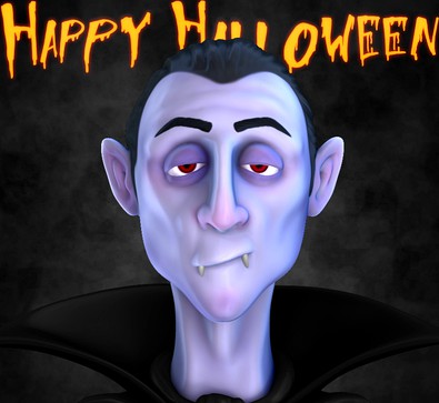Halloween vampire character bust