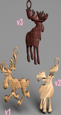 Moose earring (set)