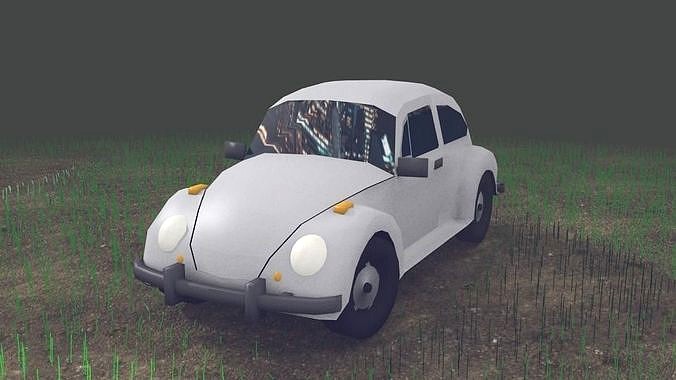 Old VW Beetle LOW POLY