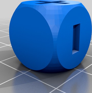 Fate Dice with centered signs