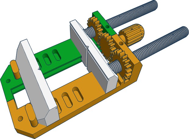 Machine Vise with Simple Quick Release Mech. V5.1 (Fully Printable)