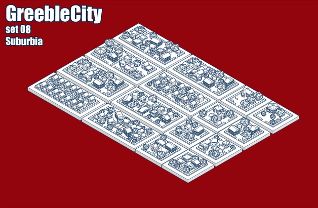 GreebleCity Set 08: Suburbia