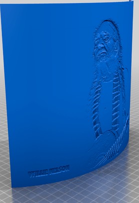Willie Nelson Lithopane