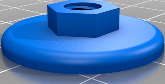 M6 nut with large integral washer (trim fastener clip)